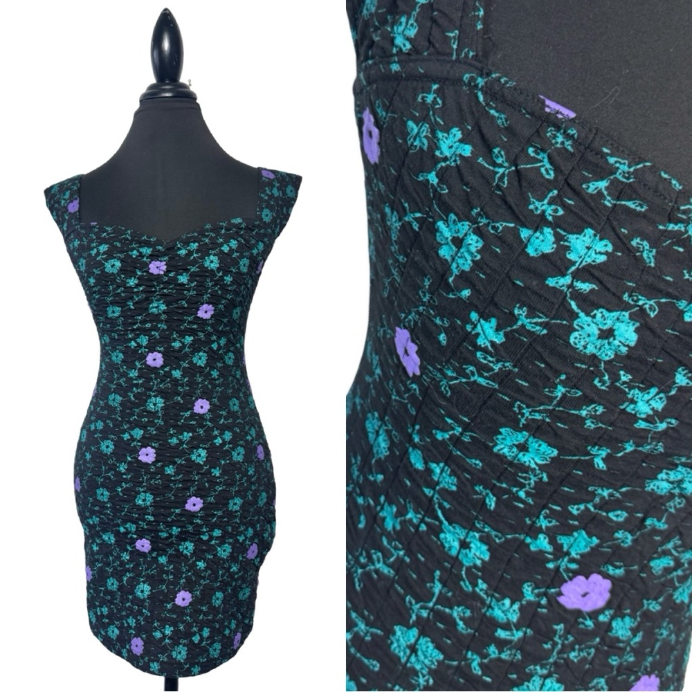 Vtg Not So Normal Floral Mini Dress